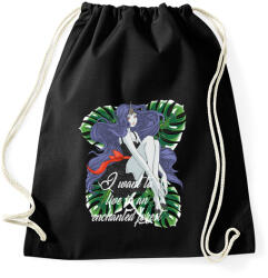 printfashion Unikorn Girl - Sportzsák, Tornazsák - Fekete (679798)