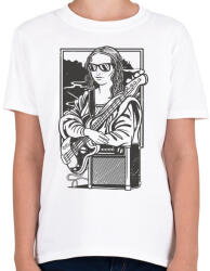 printfashion Mona Lisa gitáros - Gyerek póló - Fehér (15679390)