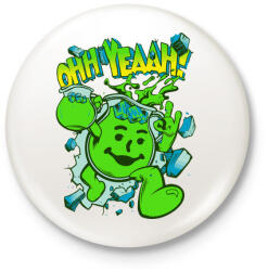 printfashion Green cup - Kitűző, hűtőmágnes - Fehér (3090393)