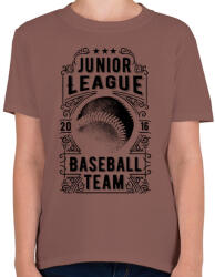 printfashion Baseball csapat - Gyerek póló - Mogyoróbarna (143221)