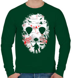 printfashion Kristálytó - Férfi pulóver - Sötétzöld (124122)