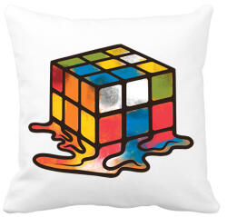 printfashion Olvadt rubik kocka - Párnahuzat, Díszpárnahuzat - Fehér (11907186)