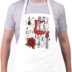 printfashion Let's rock - Kötény - Fehér (8047517)
