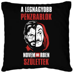 printfashion A legnagyobb pénzrablók novemberben születtek - Párnahuzat, Díszpárnahuzat - Fekete (4684596)