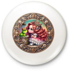 printfashion Elvarázsolt béka - Kitűző, hűtőmágnes - Fehér (15626113)