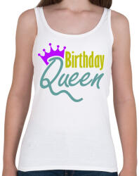 printfashion Szülinapos királynő - Női atléta - Fehér (1152813)