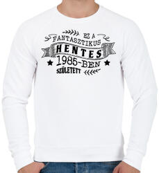 printfashion Fantasztikus hentes - Évszámmal - Férfi pulóver - Fehér (9390598)