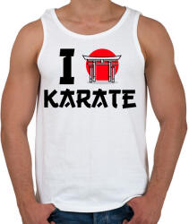 printfashion I love Karate - Férfi atléta - Fehér (9446075)