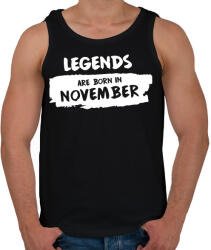 printfashion A legendák novemberben születnek - Férfi atléta - Fekete (1851836)