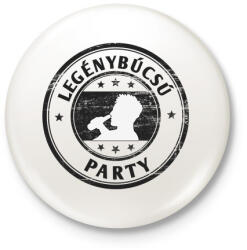 printfashion Legénybúcsú party - Kitűző, hűtőmágnes - Fehér (5268267)