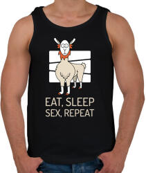 printfashion EAT SLEEP SEX REPEAT - Férfi atléta - Fekete (10363110)