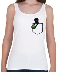 printfashion Little Pocket Enderman - Női atléta - Fehér (958569)