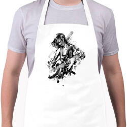 printfashion Gitáros rocker - Kötény - Fehér (6372890)
