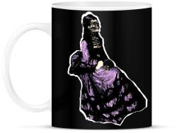 printfashion lila ruhás nő - Bögre - Fekete (13511651)