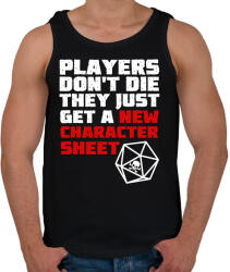 printfashion Players don't die - Férfi atléta - Fekete (5434079)