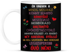 printfashion Én vagyok a legszuperebb óvó néni - világos - Bögre - Fekete (7305142)
