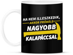 printfashion Nagyobb kalapáccsal - Bögre - Fekete (9902012)