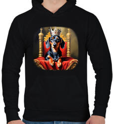 printfashion TACSIKIRÁLY - Férfi kapucnis pulóver - Fekete (15186234)