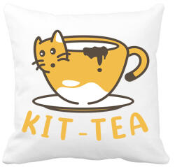 printfashion Kit-tea - Párnahuzat, Díszpárnahuzat - Fehér (7253628)