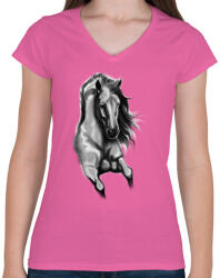 printfashion leader - Női V-nyakú póló - Rózsaszín (308990)