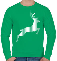 printfashion Deer - Férfi pulóver - Zöld (2941531)