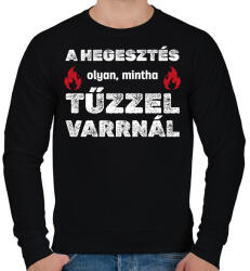 printfashion A hegesztés olyan - Férfi pulóver - Fekete (13728796)