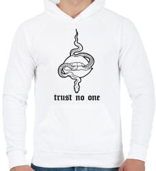 printfashion Trust no one - Férfi kapucnis pulóver - Fehér (16758365)