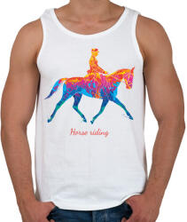 printfashion Horse riding - Színes - Férfi atléta - Fehér (6319660)