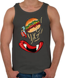 printfashion Foodporn - Férfi atléta - Sötétszürke (2359866)