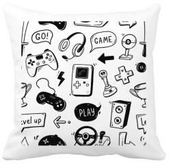 printfashion gamer - Párnahuzat, Díszpárnahuzat - Fehér (13707308)