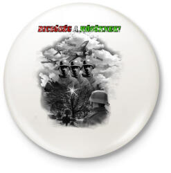 printfashion Dicsőség a Hősöknek! - Kitűző, hűtőmágnes - Fehér (3076565)