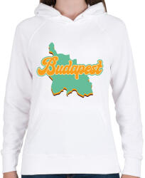 printfashion Budapest - Női kapucnis pulóver - Fehér (7132700)