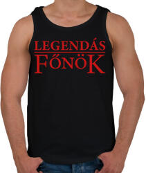 printfashion Legendás főnök - Férfi atléta - Fekete (8692207)