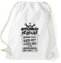 printfashion Autószerelés óradíjak - Sportzsák, Tornazsák - Fehér (1215474)