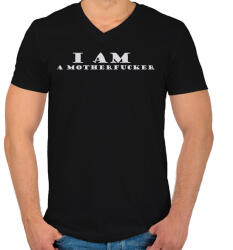 printfashion Iam a motherfucker - Férfi V-nyakú póló - Fekete (406310)