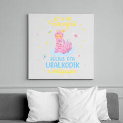 printfashion Ez a kis hercegnő - Hónappal - Vászonkép - Fehér (8099292)