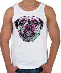 printfashion Mopsz - Férfi atléta - Fehér (11989911)