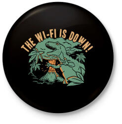 printfashion Nincs wifi - Kitűző, hűtőmágnes - Fekete (3097120)