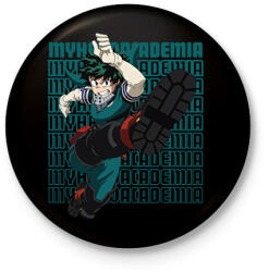 printfashion My Hero Academia Izuku Midoriya - Kitűző, hűtőmágnes - Fekete (16388354)