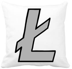 printfashion Litecoin - Párnahuzat, Díszpárnahuzat - Fehér (6933078)