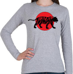 printfashion Tiger - Női hosszú ujjú póló - Sport szürke (2488859)