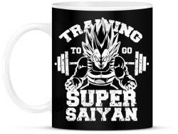 printfashion Training to super saiyan - Bögre - Fekete (787243)