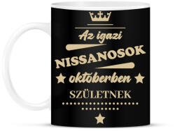 printfashion Az igazi Nissanosok - Hónappal - Bögre - Fekete (7197559)