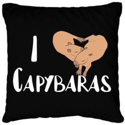 printfashion I love capybara - Párnahuzat, Díszpárnahuzat - Fekete (13723497)