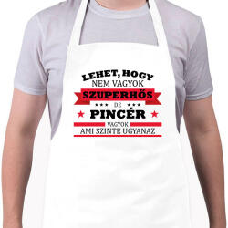 printfashion Szuperhős - Pincér - Kötény - Fehér (9431599)