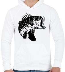 printfashion sügér - Férfi kapucnis pulóver - Fehér (5207860)