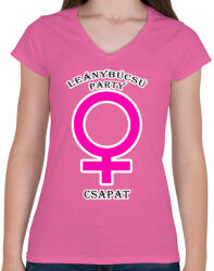 printfashion Leánybúcsú PCS - Női V-nyakú póló - Rózsaszín (5180842)