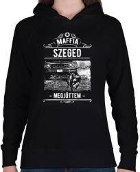 printfashion Maffia Szeged - Női kapucnis pulóver - Fekete (1004137)