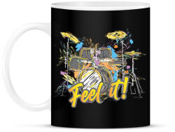 printfashion Feel it! - Dobolós - Bögre - Fekete (6989191)