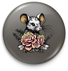 printfashion Egér tetoválás - Kitűző, hűtőmágnes - Sötétszürke (13860665)